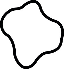 Blob shape organic icon in line. isolated elements on transparent background