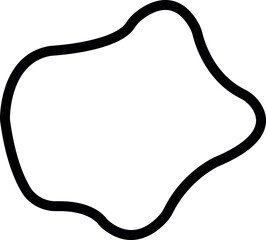 Blob shape organic icon in line. isolated elements on transparent background