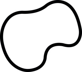 Blob shape organic icon in line. isolated elements on transparent background