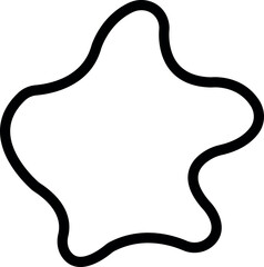Blob shape organic icon in line. isolated elements on transparent background