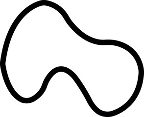 Blob shape organic icon in line. isolated elements on transparent background