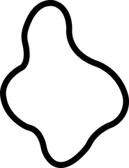 Blob shape organic icon in line. isolated elements on transparent background