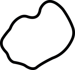 Blob shape organic icon in line. isolated elements on transparent background