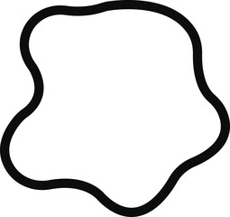Blob shape organic icon in line. isolated elements on transparent background