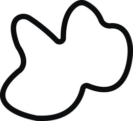 Blob shape organic icon in line. isolated elements on transparent background