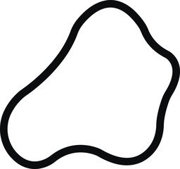 Blob shape organic icon in line. isolated elements on transparent background