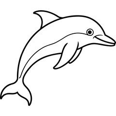 Elegant Dolphin One-Line Vector Design