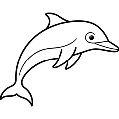 Elegant Dolphin One-Line Vector Design