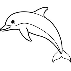Fototapeta premium Elegant Dolphin One-Line Vector Design