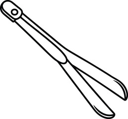 metal pin isolated on white background