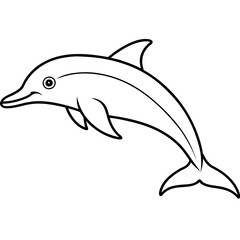 Elegant Dolphin One-Line Vector Design