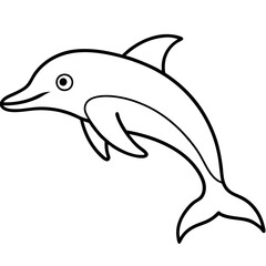 Elegant Dolphin One-Line Vector Design