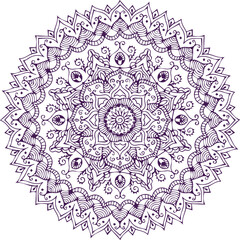 Beautiful flower art and mandala vector design