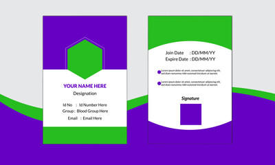 Unique ID Card Design Template Layout