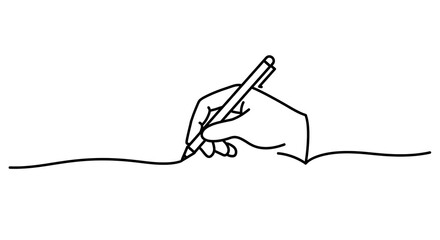 Obraz premium One-Line Scribble: A Hand's Continuous Creation AI Generated