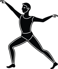 silhouette of a man dancing