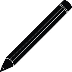 black pencil isolated on white