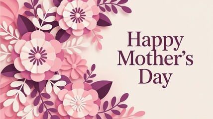 Delicate and Elegant Floral Wreath for Mother's Day, Floral Wreath, Mother's Day, Elegant, Delicate, Greeting