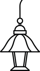 vector lamp isolated on white