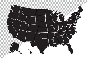 USA editable Map vector