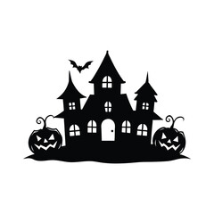 halloween background with castle