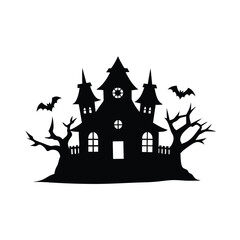 halloween house with pumpkin