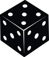 dice on black background