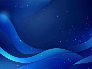 Fototapeta premium Serene Blue Abstract Background with Soft Waves and Stars