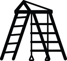 ladder on white background