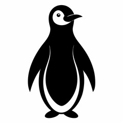 Minimalist Penguin Silhouette Illustration