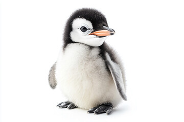 Obraz premium a penguin is standing on a white surface