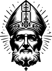 sketch vector illustration design image icon logo symbol abstract modern holy leader christian catholic  