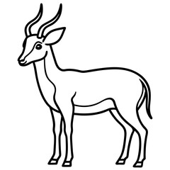 Fototapeta premium One-Line Antelope Vector Illustration