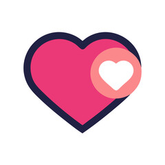 Heart Icon Representing Favorite or Like Icon Design