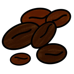 coffee beans on a white background