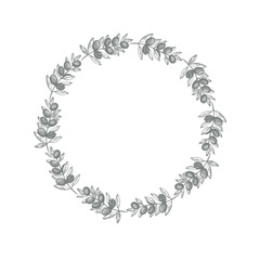 Argan plant label in frame for text. Hand drawn vector botanical illustration on isolated background. Design card with engraved Argana tree, argania leaves, fruits. Cosmetics ingredient, oil, harvest