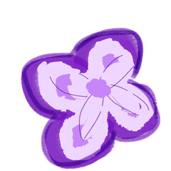 violet flower isolated on white