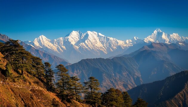 magnificent dhauladhar range of mountain dharamshala taken with telephoto lens