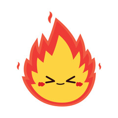 Fire icon on a white background. Fire isolated.
