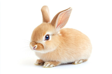 a small rabbit with a big blue eye
