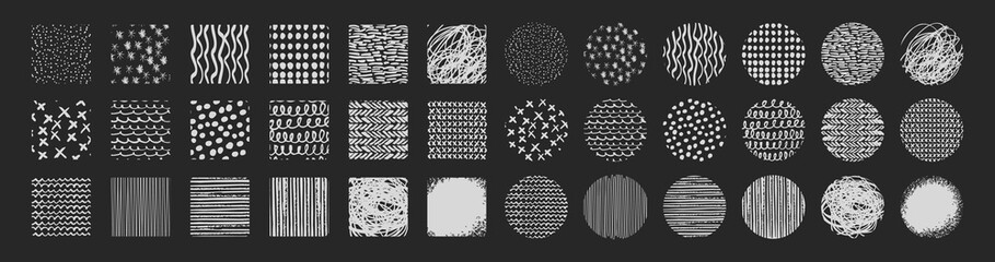 Abstract graphic elements in doodle trendy style. Trendy vector graphic elements for  poster, banner, label, fabric, wallpaper