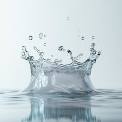 A stunning splash of water captured in perfect detail, showcasing the beauty of nature's fluid movement.