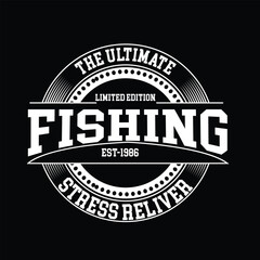 Fototapeta premium Fishing t shirt design