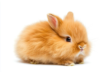 Obraz premium a small brown rabbit sitting on top of a white surface