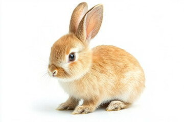 Obraz premium a small rabbit sitting on a white surface