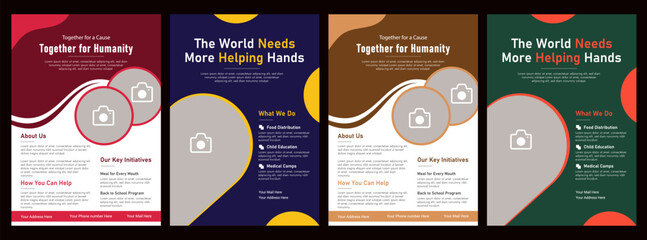 Charity flyer template , charity donation editable social media posts and Flyer, ads banner and volunteer social media post banner template