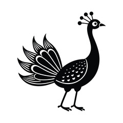 vector illustration of a peacock