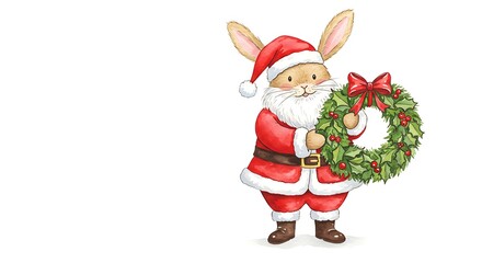 Fototapeta premium Holiday Hare AI Generated