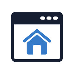 Home Icon Representing Main Page or Dashboard Icon Design