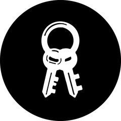 Fototapeta premium Stylized depiction of clustered keys against a dark circular backdrop